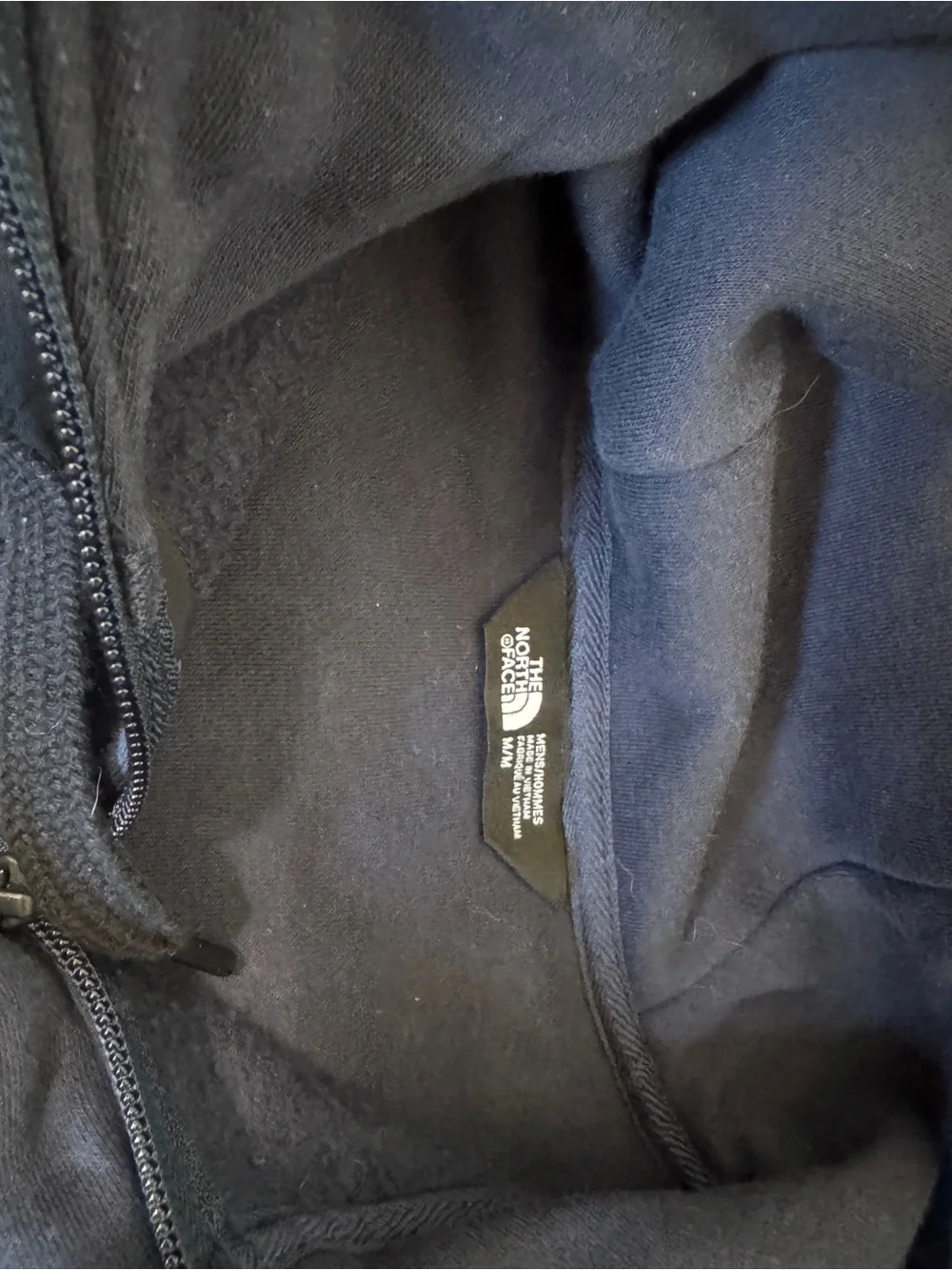 The North Face Men’s Navy with Black Hooded Fleece Jacket